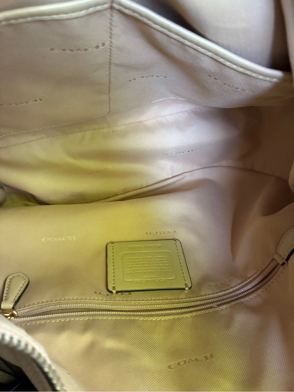 COACH BAG,Coach Pebbled Leather Hobo Bag in Light Beige - Picture 8 of 16